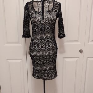 Elegant Black Lace Dress